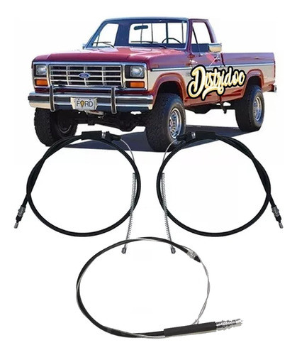 Juego X 3 Cables De Freno Ford F100 81-85 Original 0