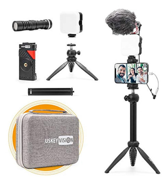 Uskeyvision Smartphone Video Vlogging Kit Video Light, Con P 0
