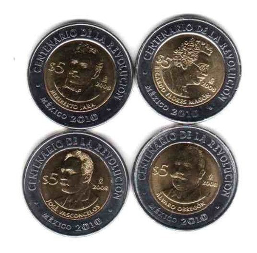 1 Moneda Bimetalica Mejico Revolucion E Independencia 2010 1
