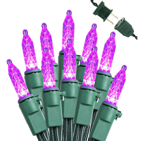 Brizled Luces De Halloween Moradas, 33 Pies, 100 Luces Led F 0