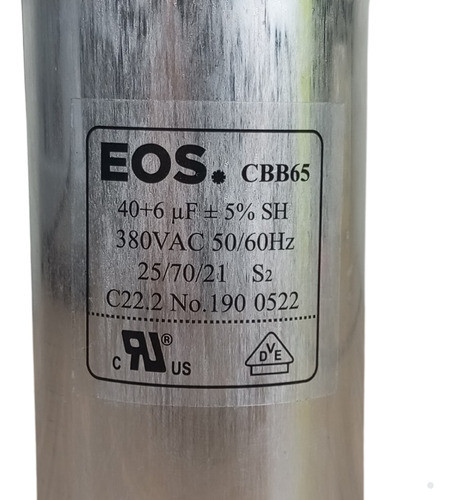 Capacitor 40+6 Mfd 440v Copo Aluminio 1