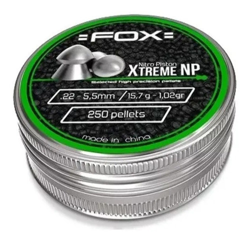 Balines Fox Xtreme Np X250 5.5 Aire Comprimido Co2 Pcp 0