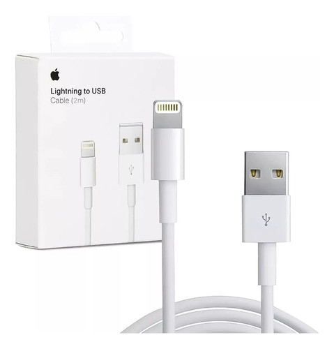 Cable Cargador iPhone 5, 6 7 8 Se X 11 iPad Usb De 2mts® 0