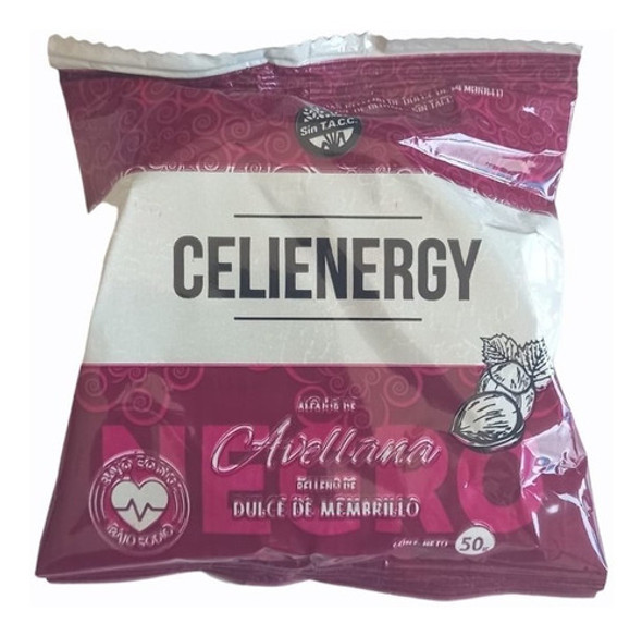 Alfajores Celienergy Negro C/harina Avellanas Membrillo X 12 0