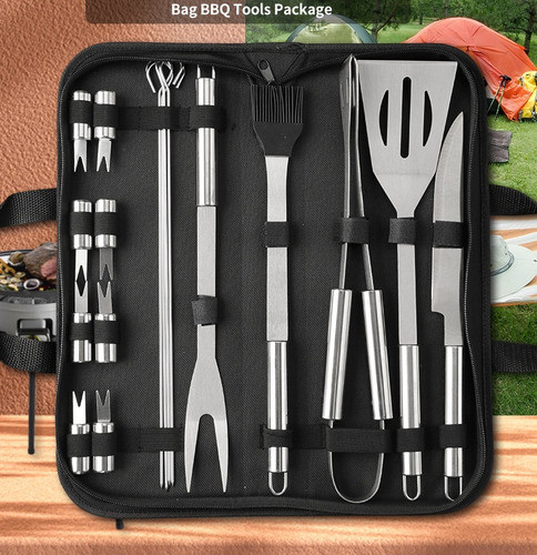 Set Asador Juego Parrillero 18 Piezas Con Estuche Regalo 1
