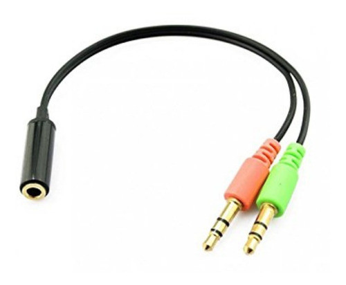 Cable Adaptador Miniplug 3.5mm Hembra A Doble Miniplug Macho 1