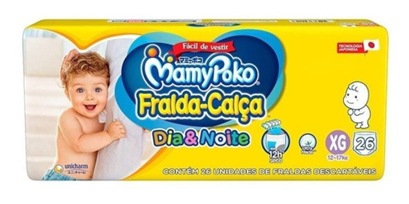Fralda Mamypoko Calça Dia & Noite Jumb Tam Xg-4paco C 26tira 1