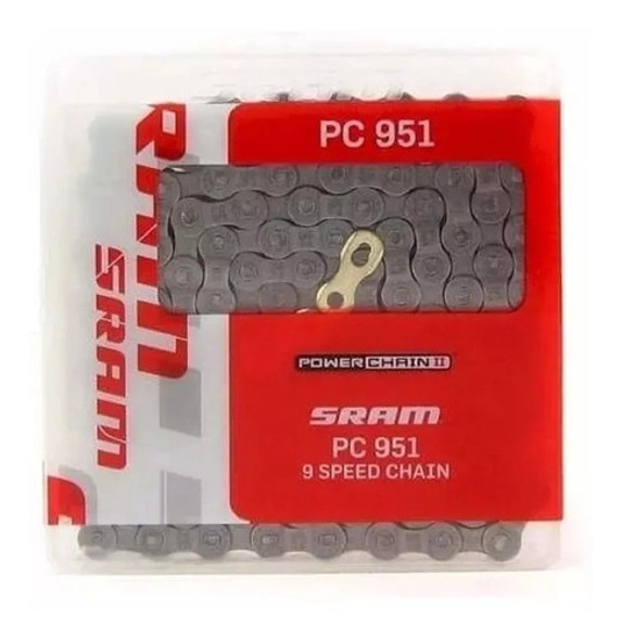 Corrente Sram Pc-951, 114 Elos Para 9 Velocidades Bicicleta 0 Corrente Sram Pc-951, 114 Elos Para 9 Velocidades Bicicleta 0