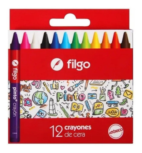 Crayones Jumbo Filgo Pinto X12 Unidades 0