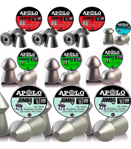 Combo Balines Apolo Calibre 5,5 Mm Varios Modelos 0