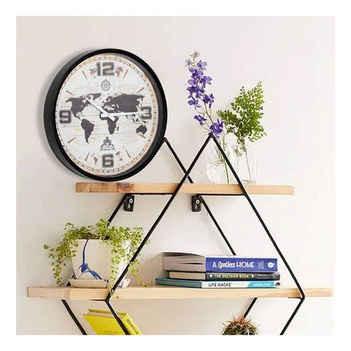 Vecelo - Reloj De Pared Moderno Silencioso, Funciona Con Pil 1