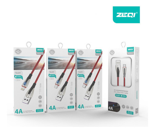 Cable De Datos Zeqi (usb - Para iPhone) 1.2m M: Ze-v15 1