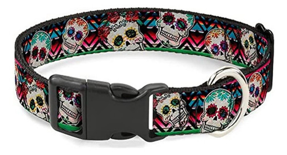 Collar De Clip De Plástico Con Hebilla - Sugar Skulls Zarape 0