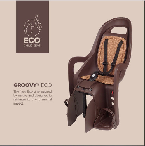 Silla Para Bici Groovy Ff Al Cuadro 9 A 22 Kg Eco Marron 1