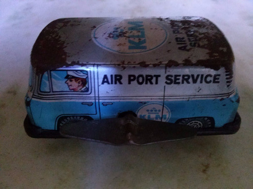 Antiguo Juguete,auto Chapa De Klm C/cuerda Trancada,japan 0