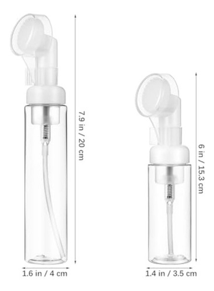 Baluue 4 Botellas De Espuma Facial, 2.0 Fl Oz+3.4 1