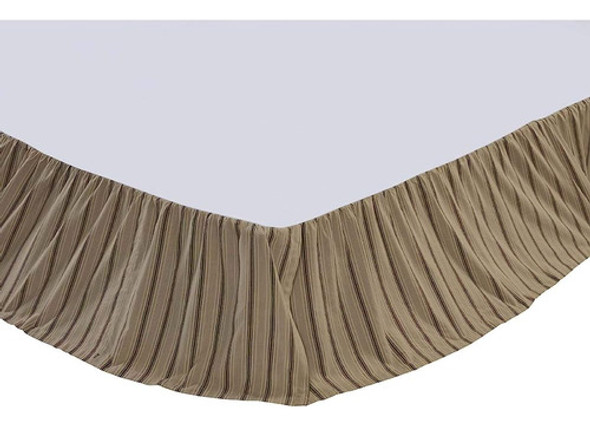 Vhc Brands Farmhouse Sawyer Mill Tan Bed Skirt, Queen 60x80x 0 Vhc Brands Farmhouse Sawyer Mill Tan Bed Skirt, Queen 60x80x 0