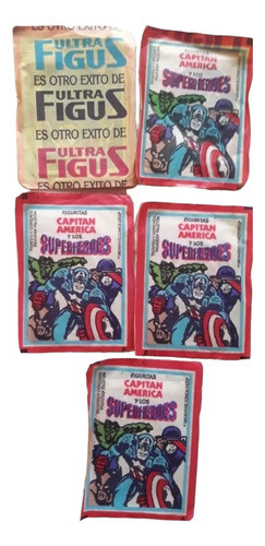 Sobres De Figus De Capitan America Y Los Superheroes, Son 5 0