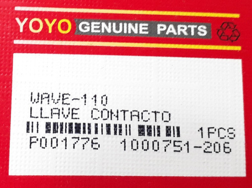 Juego Llave Tambor Contacto Honda Wave 110 Yoyo - Um 1