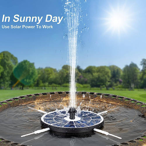 ~? Mademax 3.5w Solar Bird Bath Fountains Con 24 Horas De Tr 1