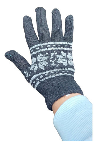 Guantes Estampados Gruesos Unisex Varios Colores X Par 1