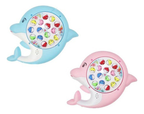Juego De Pesca 15 Peces Y 4 Cañas Pe01 Rosa 0