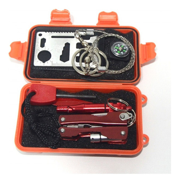 Kit Herramientas Caja Supervivencia Acampe Camping Lite 0