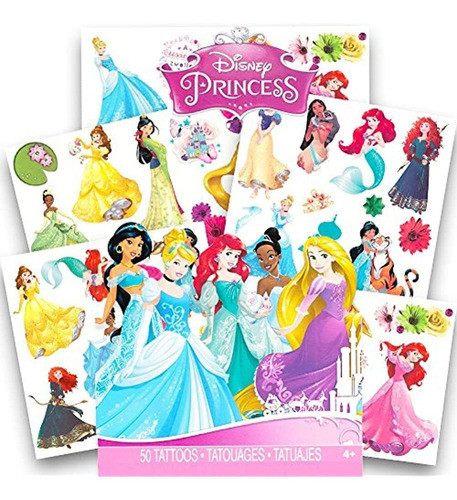 Tatuajes De Princesas De Disney: ¡50 Tatuajes Temporales Var 0