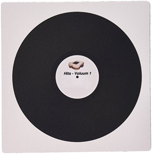 3drose Llc 8 X 8 X 0.25 Retro 45 Record In Black And 0