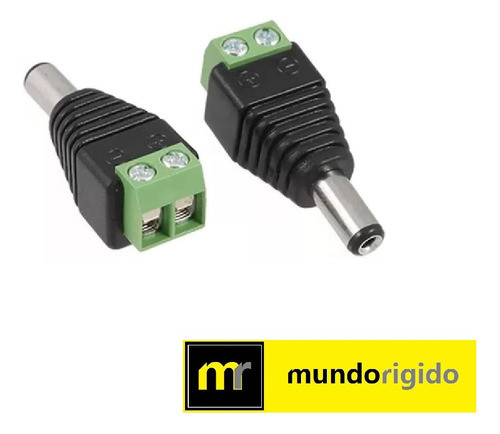 Conector Ficha Plug Macho Alimentacion Dc 5,2mm Cctv/led 1