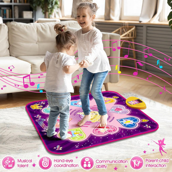 Alfombra De Baile Con Luces Led Para Niñas De 3-1 1