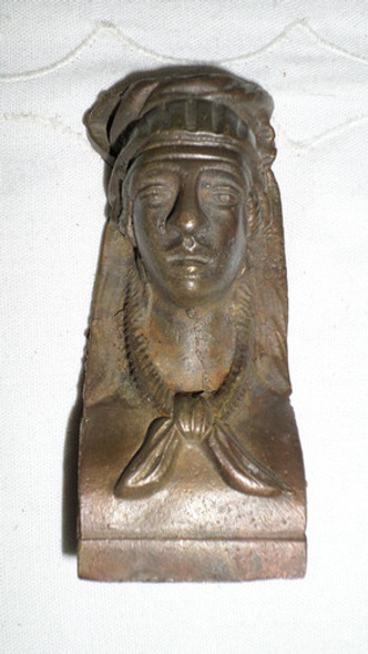 Antigua Figura Egipcia Romana Bronce Posible Frances Mueble 0