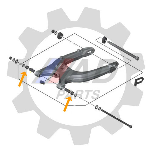 Rolamento Garfo Traseiro Bmw F800 Gs 1