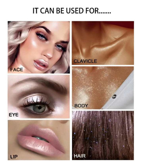 Glitter Polvo De Hadas Roll On Highlight Para Cuerpo Rostro 1