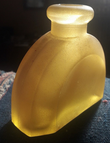 Botella Perfumero Violetero Florero Vidrio Esmerilado Ambar 1