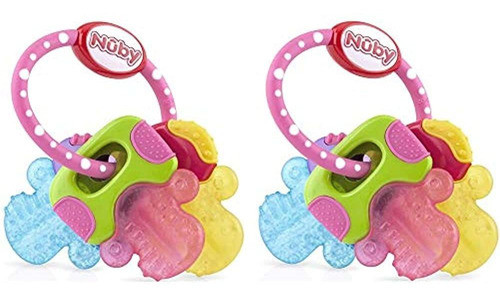 Llaves De Mordedor De Gel Nuby Ice, Rosa (paquete De 2) 0