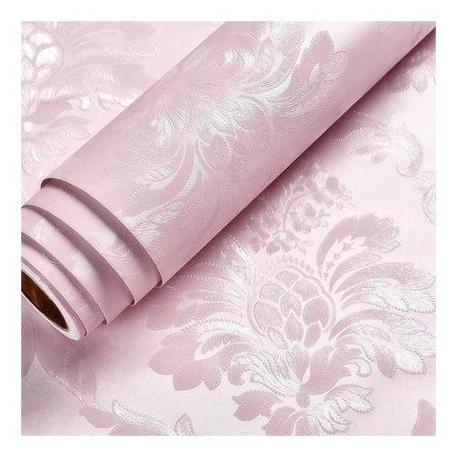 Blooming Wall Papel Tapiz Floral De Damascos Rosa Prepegado 0