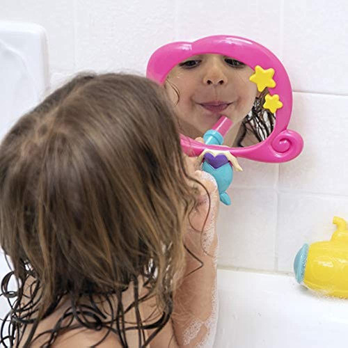 Nuby Mermaid Mirror Bath Toy Set, 3 Yrs+, 3pc, Multicolor, 5 1
