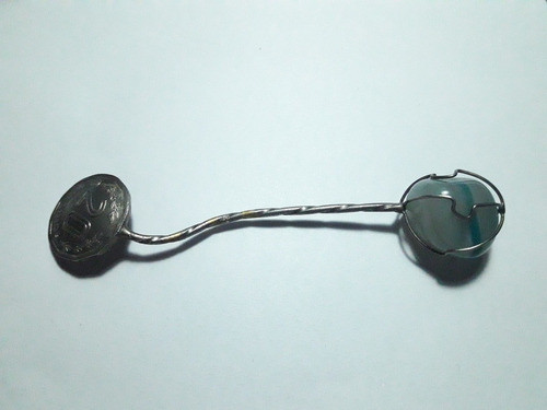 Cucharita Con Moneda De Uruguay Y Piedrita 1