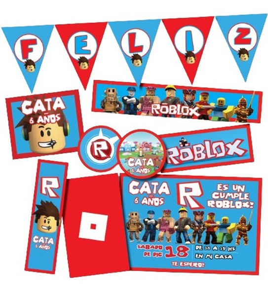 Kit Imprimible Personalizado Roblox Candy Deco Invitacion 0