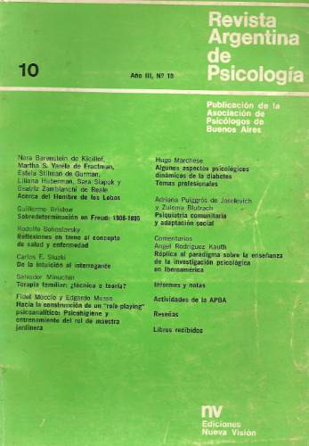 Revista Argentina De Psicologia 10 - Nueva Vision 0