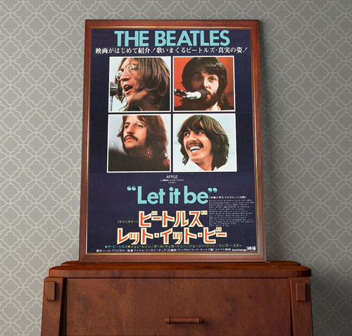 Los Beatles Poster Película  Let It Be  Japon En Cuadro 0