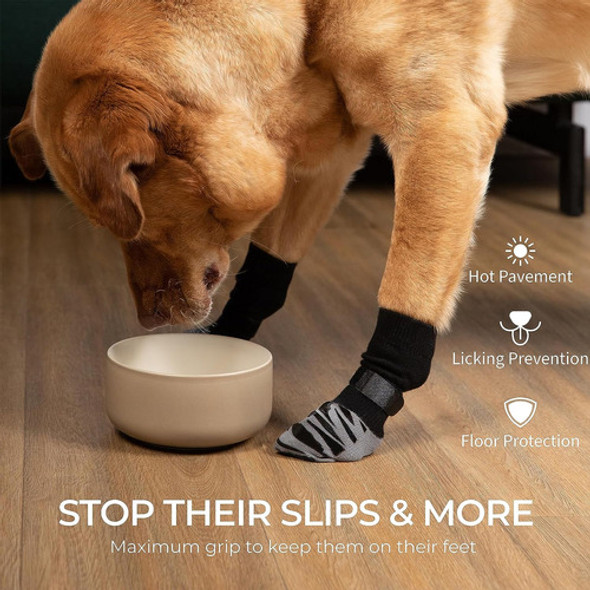 Medias Antideslizantes Premium Para Perros Grande Madera Dur 1