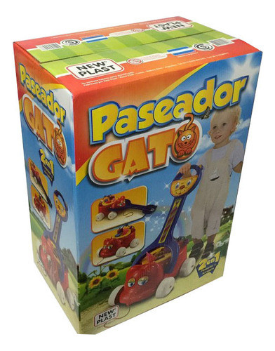 New Plast Paseador Gato Arrastre Y Encastre 20176 Loony Toys 1
