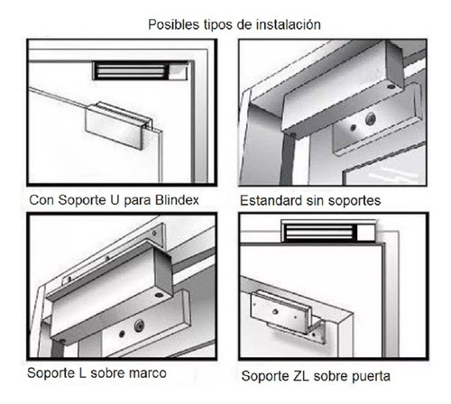 Soporte L Para Cerradura Electromagnetica De 500kg Ciardi 1