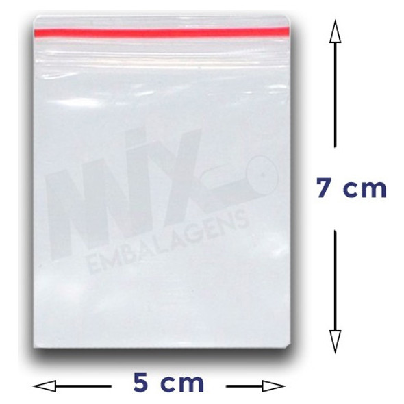 Saco Zip Lock Fecho Hermético N1 - 5x7 - C/ 100 Unidades 1 Saco Zip Lock Fecho Hermético N1 - 5x7 - C/ 100 Unidades 1