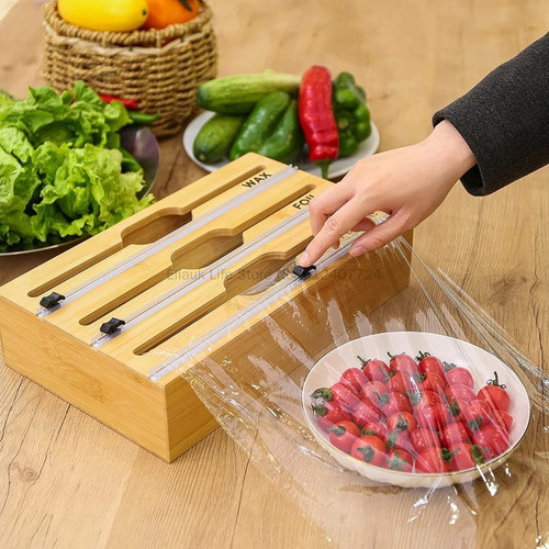 Dispensador De Rollos De Bambú 3 En 1 Con Cortador Muymo® 1
