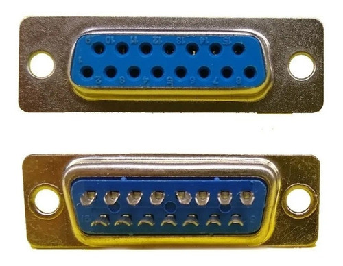 Ficha/conector Db15 Hembra Cable Sin Tapa- 5 Unidades 0