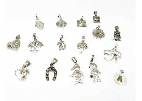 Pack Mayorista 10 Dijes Plata925 Oro  A Elección Peso2.5g 0