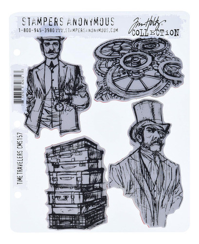 Conjunto De Sellos De Tim Holtz, 178 X 216 Cm, Viajeros 0